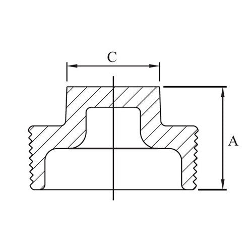 AAP Square Head Plug Galvanised Malleable 2