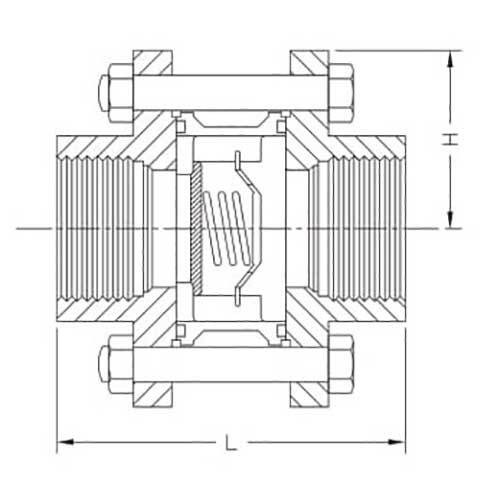 AAP Stainless Steel 3 Piece Spring Check Valve - AIMS Industrial Supplies