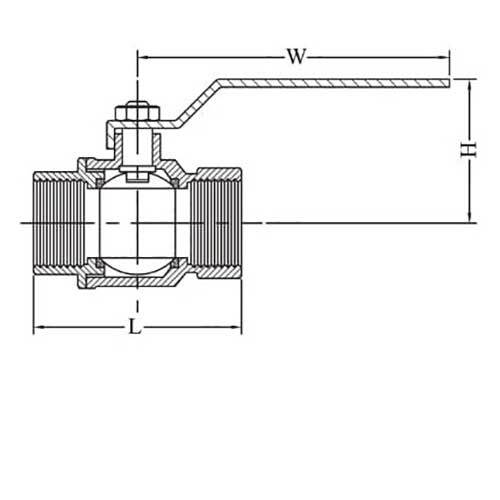 AAP Stainless Steel Ball Valve 2 - PCE Full Bore - AIMS Industrial Supplies