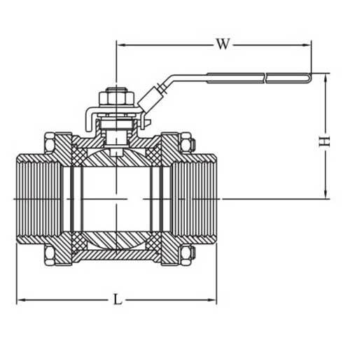 AAP Stainless Steel Ball Valve 3-PCE Full Bore2