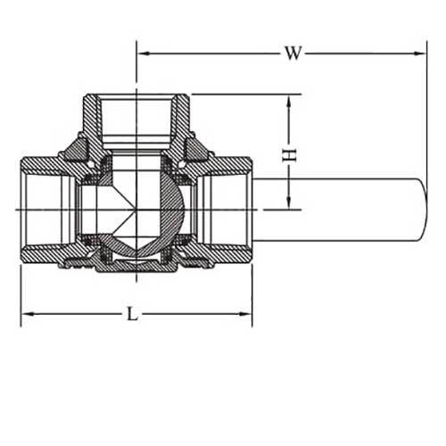 AAP Stainless Steel Ball Valve 3-Way L-Port2