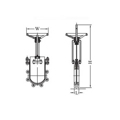 AAP Stainless Steel Knife Gate Valve (Clockwise Close) - AIMS Industrial Supplies