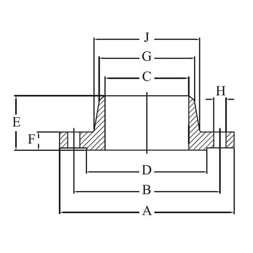 AAP Weld Neck Flange ANSI B16.5 C600 - AIMS Industrial Supplies