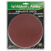 Abbott & Ashby 175mm, Various Grits (40,60,80,100), Self-Adhesive Disc Aluminium Oxide - 4 Pack - AIMS Industrial Supplies
