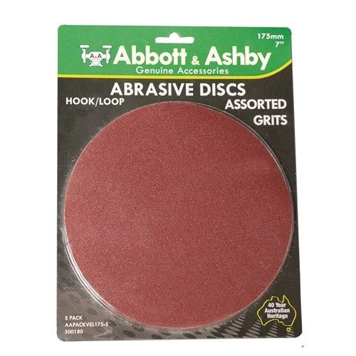 Abbott & Ashby Hook & Loop Disc & Pad Pack - 5 Piece - Various Grits - AIMS Industrial Supplies
