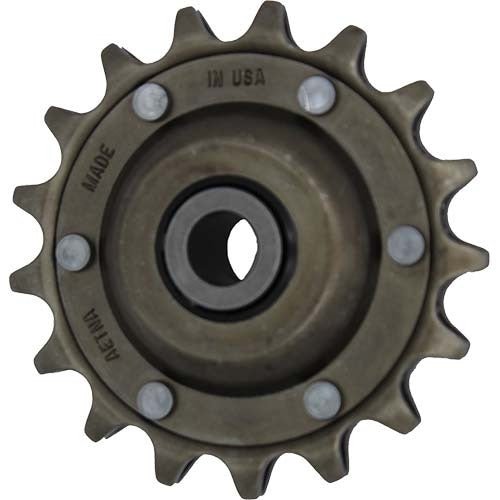 Aetna 1/2" Pitch 18 Tooth x 16mm ID Single Pitch Idler Sprocket - AIMS Industrial Supplies