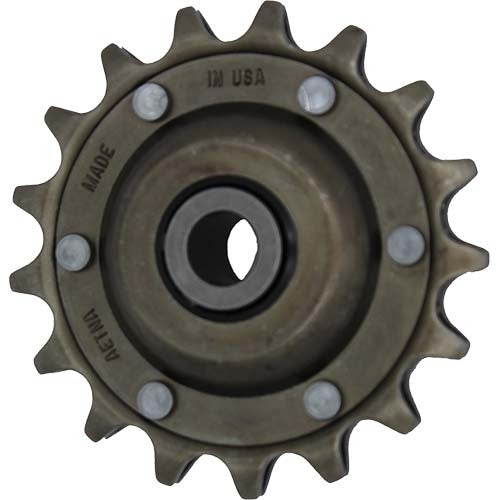 Aetna 1/2" Pitch 18 Tooth x 16mm ID Single Pitch Idler Sprocket1
