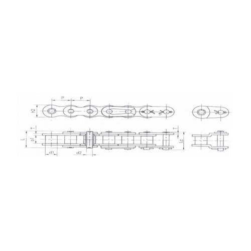 Agri - Power ASA Roller Chain Quad Rivet Simplex Strand - AIMS Industrial Supplies