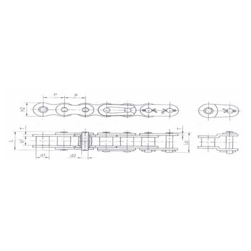 Agri - Power BS Roller Chain Quad Rivet Simplex Strand - AIMS Industrial Supplies