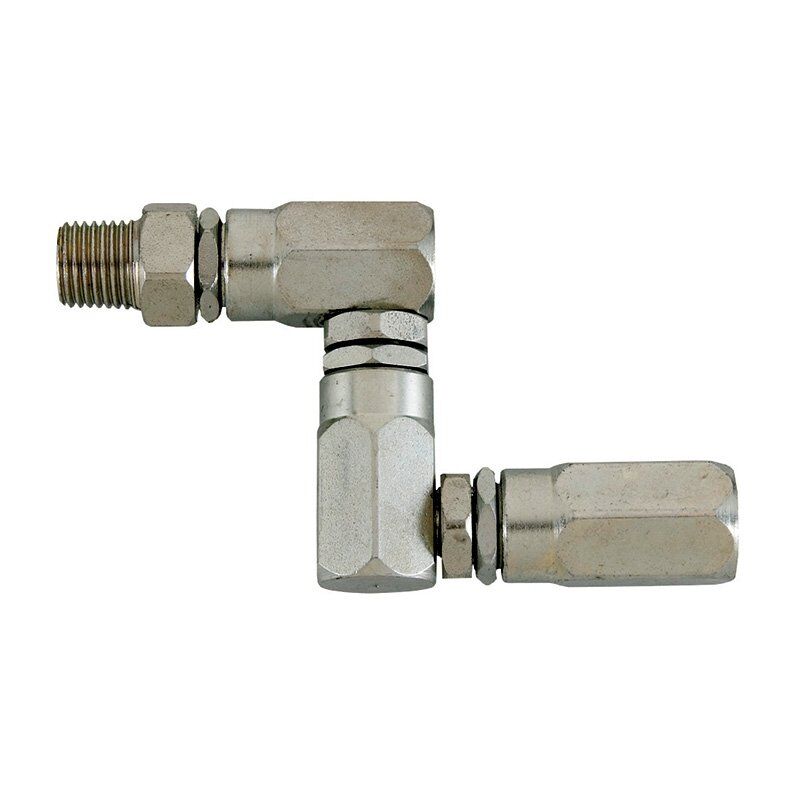 Alemite 1/4" NPT(m) x 1/2" 27TPI(m) Z type Grease Swivel 527521