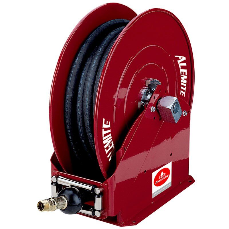 Alemite Open High Capacity 25m x 3/4" Oil Hose Reel 8080-F - AIMS Industrial Supplies