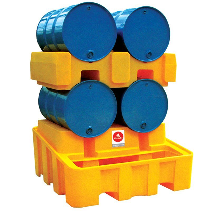 Alemlube 4 Drum Rack Polyethylene Spill Container SJ-200-010