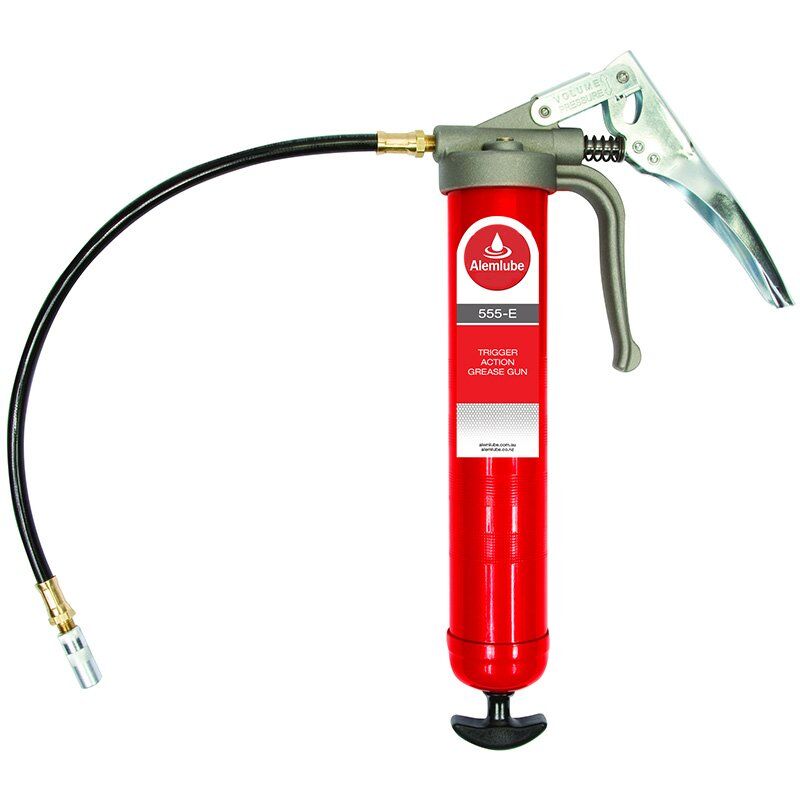 Alemlube 400g Trigger Action, Flex Extension Grease Gun 555-E - AIMS Industrial Supplies