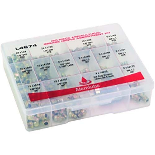 Alemlube 80pcs Stainless Steel Grease Nipple Kit L4680 - AIMS Industrial Supplies