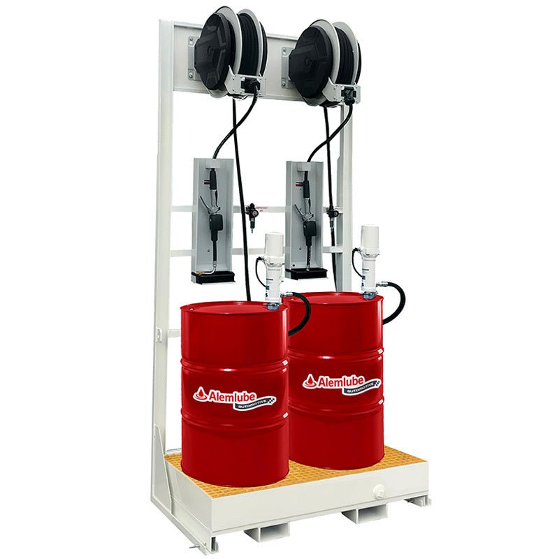 Alemlube Automotive 205L 2 Drum Lubrication Gantry - AIMS Industrial Supplies