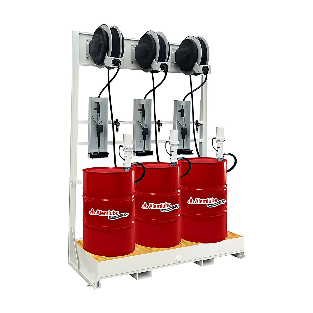 Alemlube Automotive 205L 3 Drum Lubrication Gantry