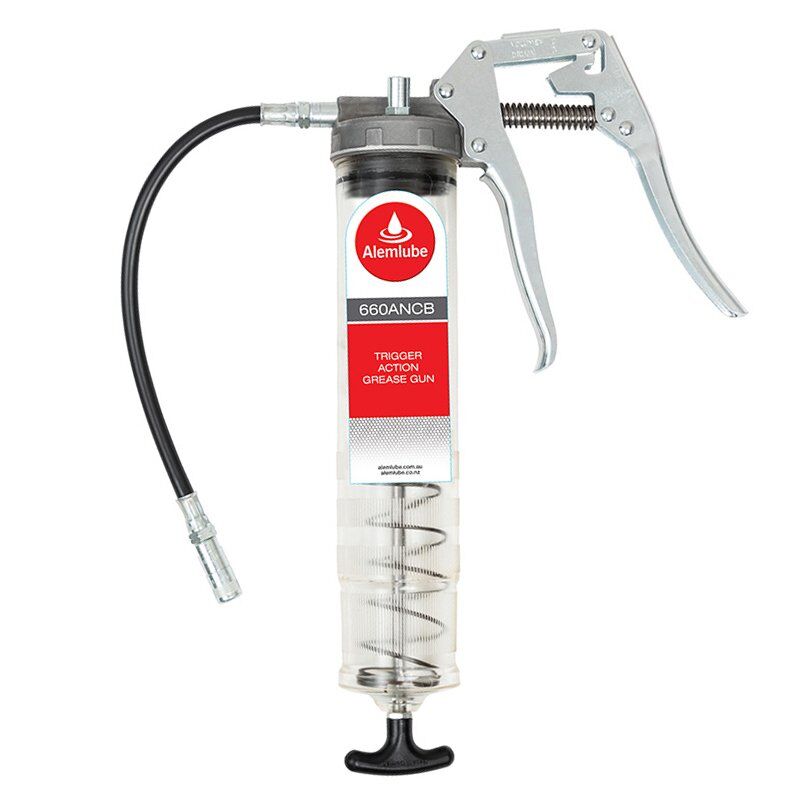Alemlube Clear Barrel Trigger Action Grease Gun 660ANCB - AIMS Industrial Supplies