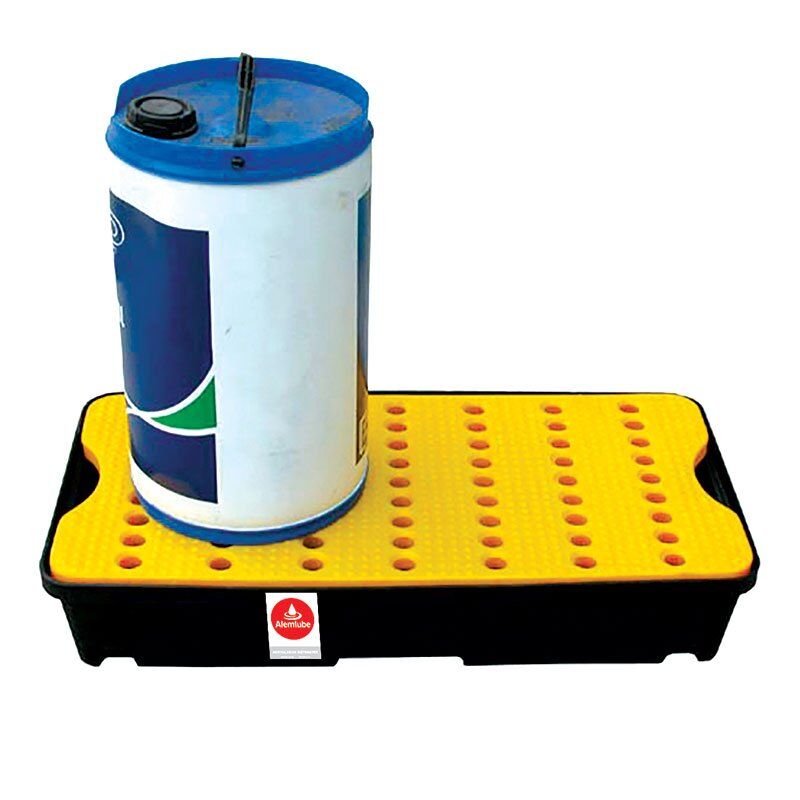 Alemlube Small Container Spill Container w/ Platform - AIMS Industrial Supplies