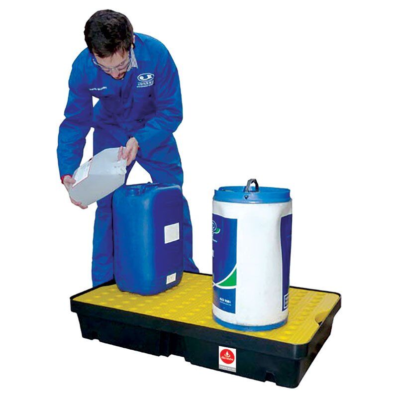 Alemlube Small Container Spill Container w/ Platform - AIMS Industrial Supplies