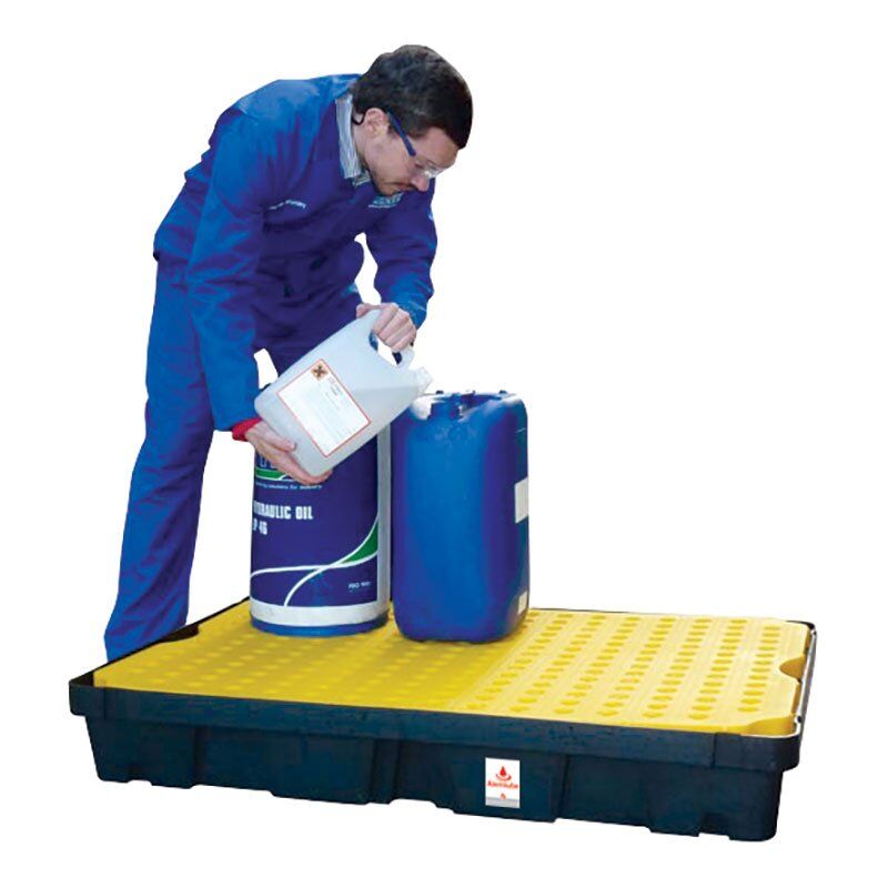 Alemlube Small Container Spill Container w/ Platform - AIMS Industrial Supplies