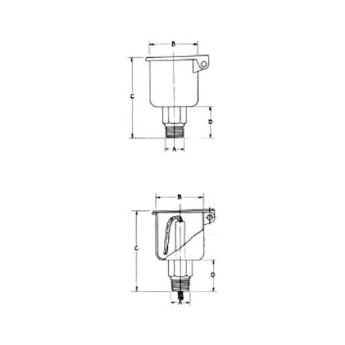 Alemlube Vertical Style D Oil Hole Cover Hex.A/Flat - AIMS Industrial Supplies