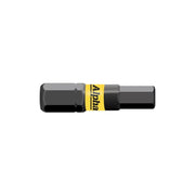 Alpha H5 x 25mm Hex Thundermax Impact Insert Bit Wrapped Pack of 5 - AIMS Industrial Supplies