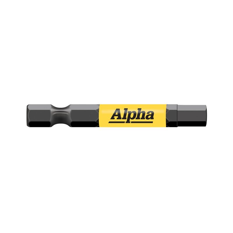 Alpha H6 x 50mm Hex Thundermax Impact Power Bit Wrapped Pack of 5