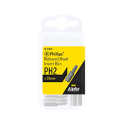 Alpha PH2 x 25mm Phillips Reduced Head Insert Bit - Handipack 10/Pack - AIMS Industrial Supplies
