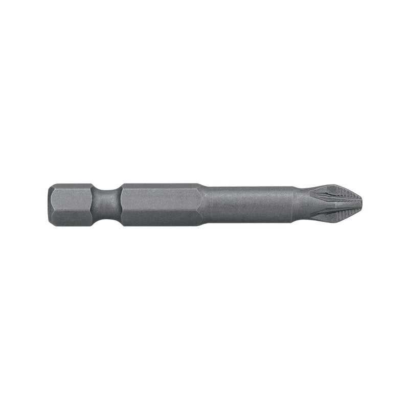 Alpha PZ2 x 50mm Pozidrive Ribbed Power Bit Pack of 10 - AIMS Industrial Supplies