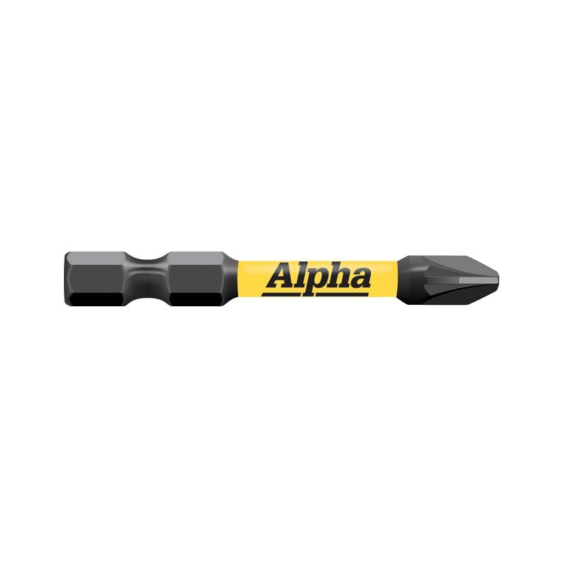 Alpha PZ2 x 50mm Pozidrive Thundermax Impact Power Bit Wrapped - Pack of 5 - AIMS Industrial Supplies
