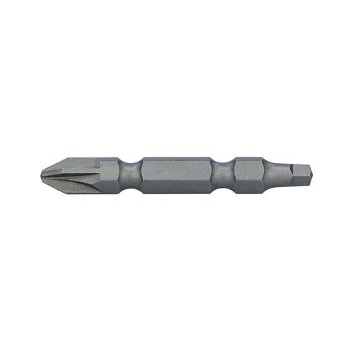 Alpha PZ2/SQ2 x 50mm Pozidrive/Square Double Ended Power Bit - Pack of 10 - AIMS Industrial Supplies