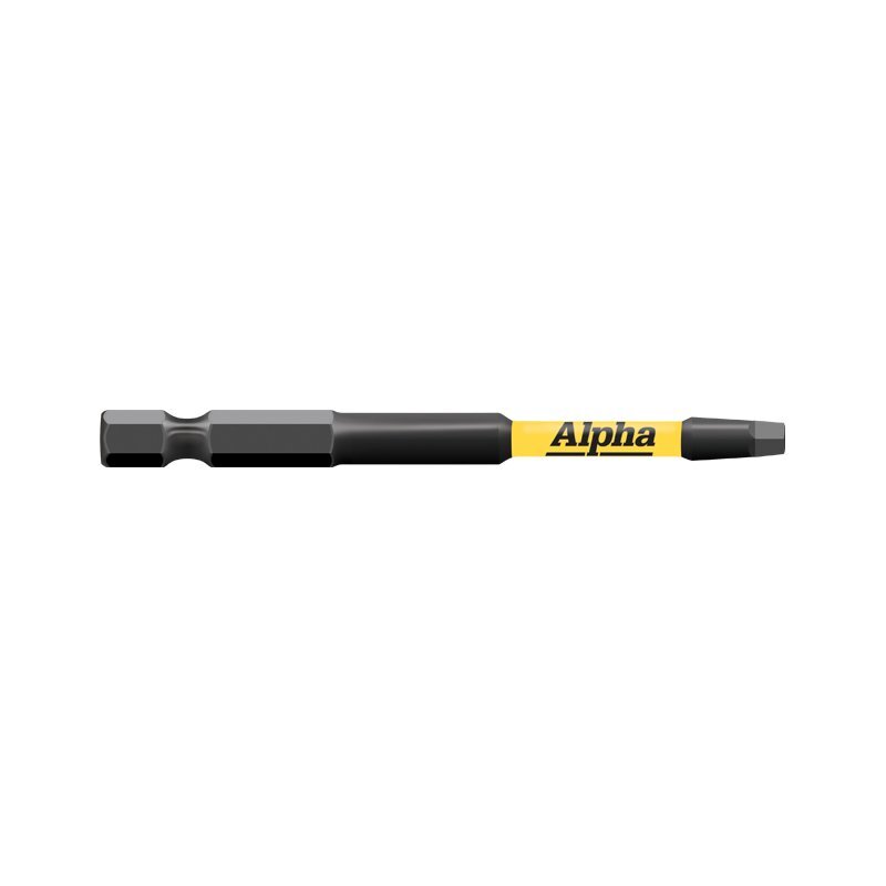 Alpha SQ2 x 75mm Square Thundermax Impact Power Bit Wrapped Pack of 5