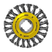 Alpha X - Lock 125mm Knotted Stainless Steel Wire Wheel Brush - AIMS Industrial Supplies