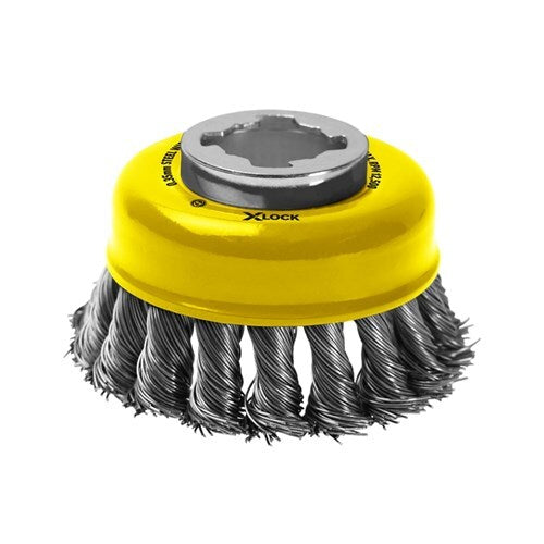 Alpha X-Lock 75 x 0.50mm Knotted Stainless Steel Wire Cup Brush