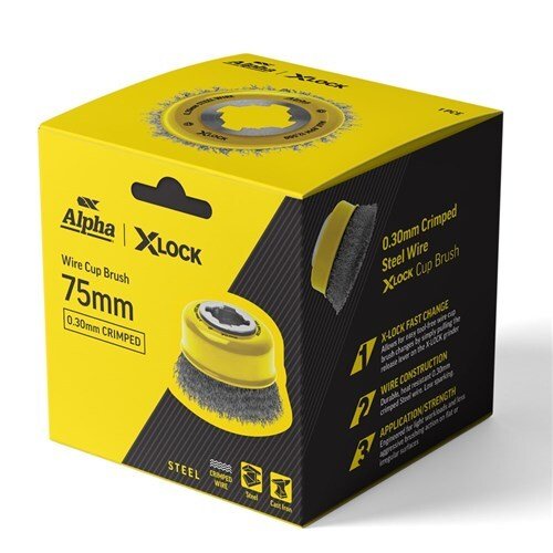 Alpha X - Lock Crimped Steel Wire Cup Brush - AIMS Industrial Supplies