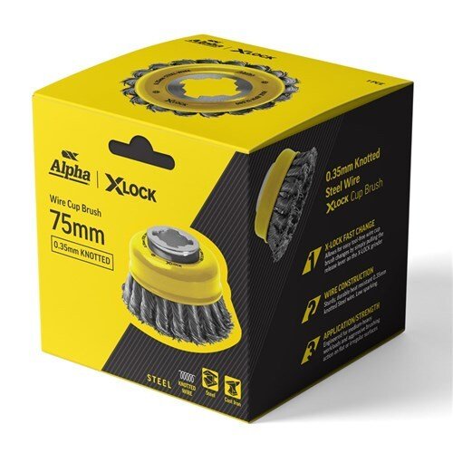 Alpha X - Lock Knotted Wire Cup Brush - AIMS Industrial Supplies