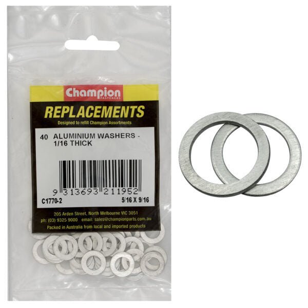 Aluminium Washer Assortment Refill Imperial - AIMS Industrial Supplies