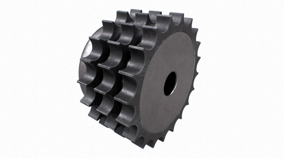 American (ASA) Pilot Bore Sprocket - Triplex Strand - Steel - AIMS Industrial Supplies