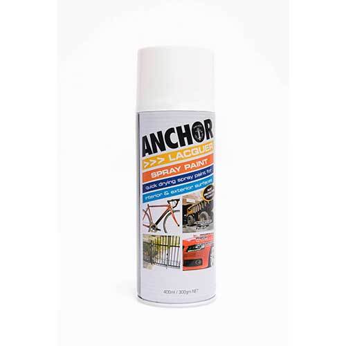 Anchor Lacquer Aerosol Paint Gloss White 300g