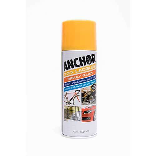 Anchor Lacquer Aerosol Paint Mustard Yellow 300g