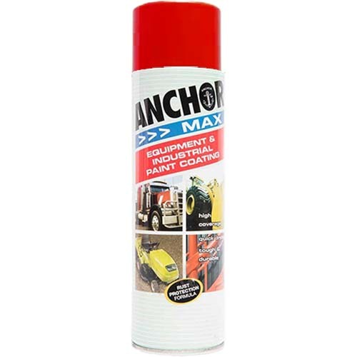 Anchor Max High Gloss Enamel Aerosol Paint Crimson Red R15 400g