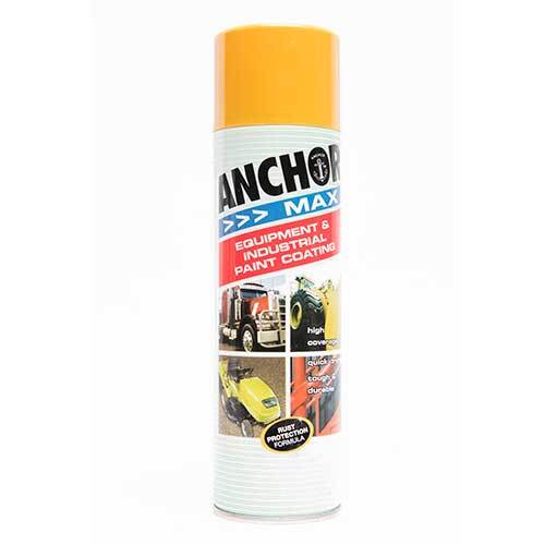 Anchor Max High Gloss Enamel Aerosol Paint New Cat Yellow 400g