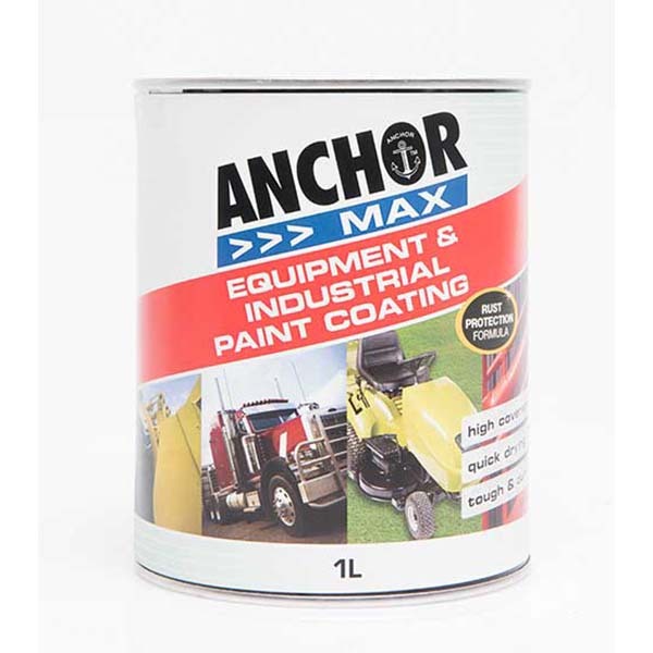 Anchor Max High Gloss Enamel Paint Gloss Black 1L