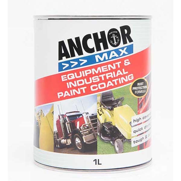 Anchor Max High Gloss Enamel Paint Matt Black 1L