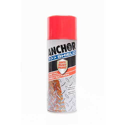 Anchor Shield Paint Anti Rust Metal Protection Gloss Red 49605 - 300g Aerosol
