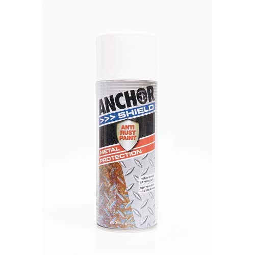 Anchor Shield Paint Anti Rust Metal Protection Gloss White 49607 - 300g Aerosol