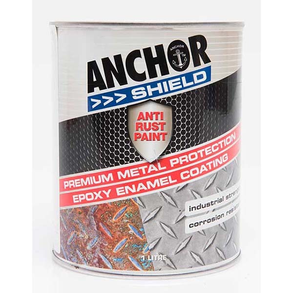 Anchor Shield Paint Anti Rust Metal Protection Pewter Grey 49603-1 - 1L