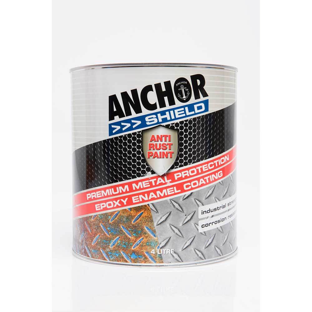 Anchor Shield Paint Anti Rust Metal Protection Pewter Grey 49603-4 - 4L