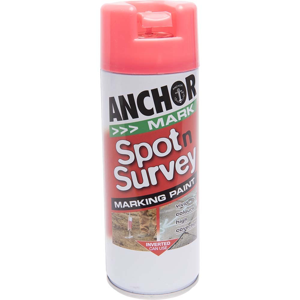 Anchor Spot N Survey Aerosol Paint Red 350g