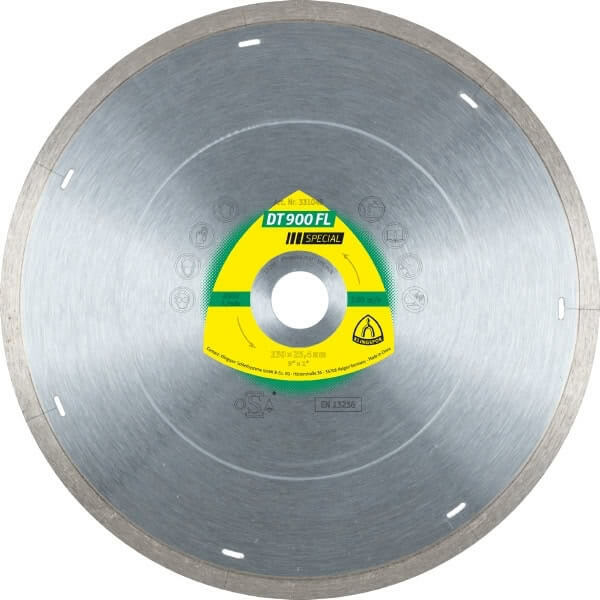 Angle Grinder Diamond Blade Continuous Rim & Slots - Porcelain DT900FL - AIMS Industrial Supplies